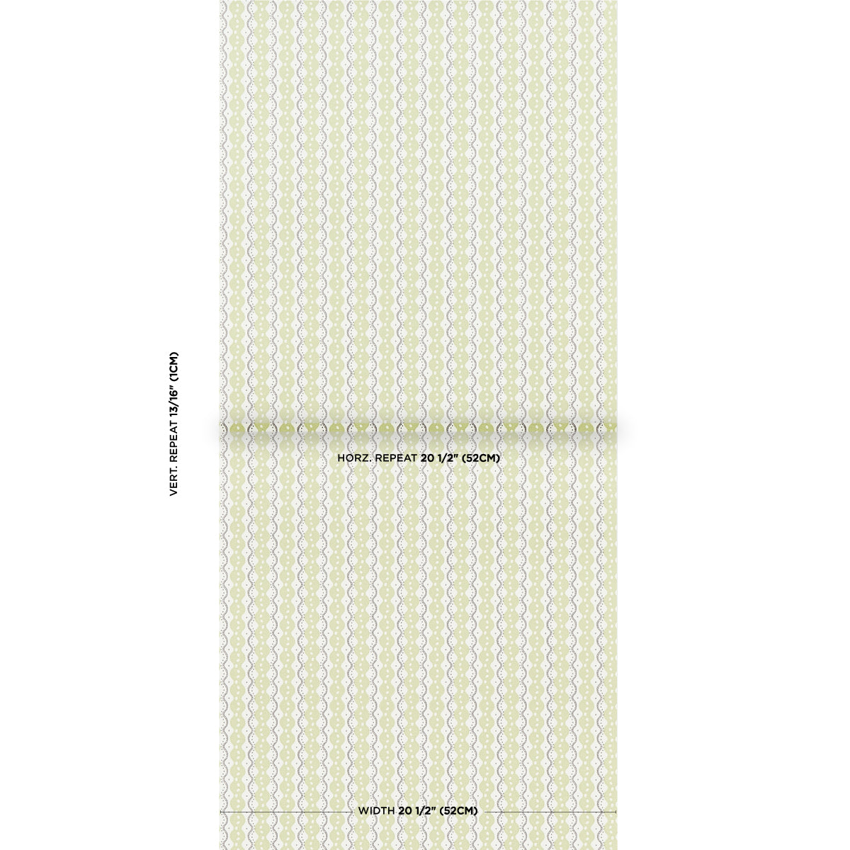 Schumacher Centipede Stripe Pea Wallpaper