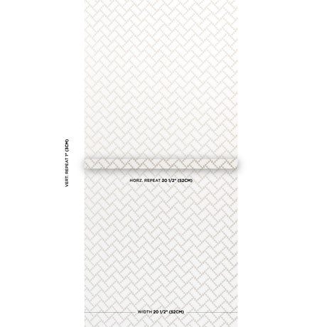 Schumacher Parterre Silver Wallpaper - Eade's Wallpaper