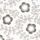 Schumacher Tudor Rose Charcoal White Wallpaper