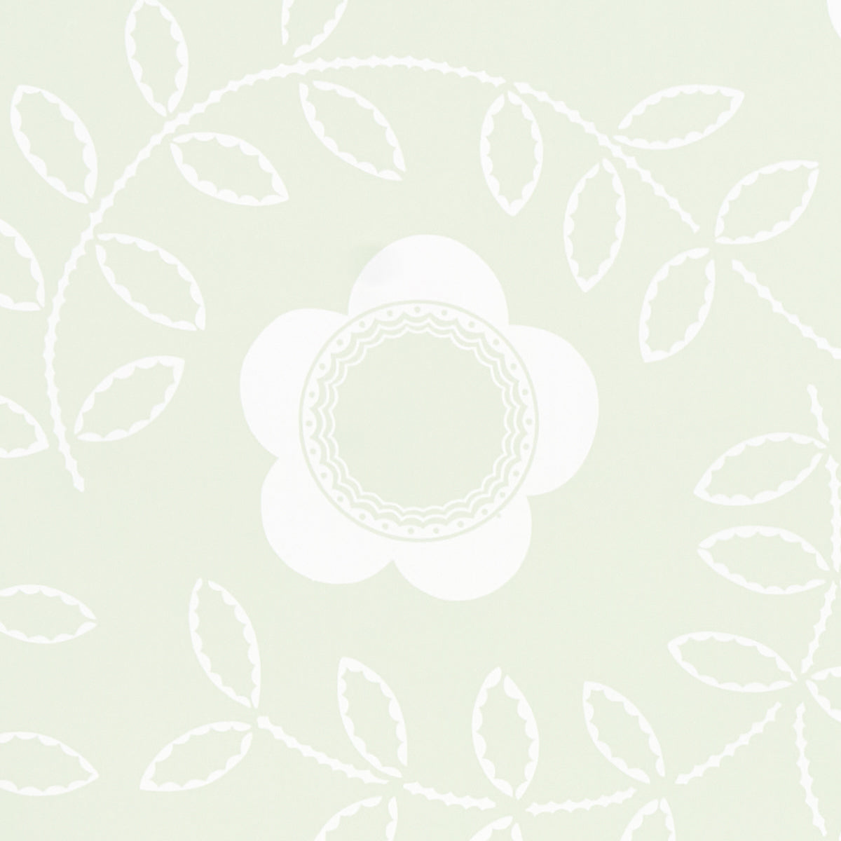 Schumacher Tudor Rose Pistachio Wallpaper