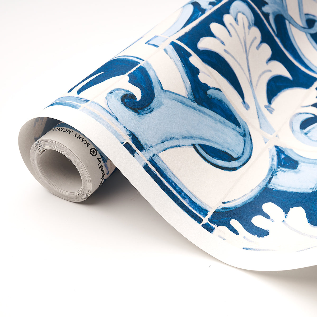 Schumacher Azulejos Azure Wallpaper
