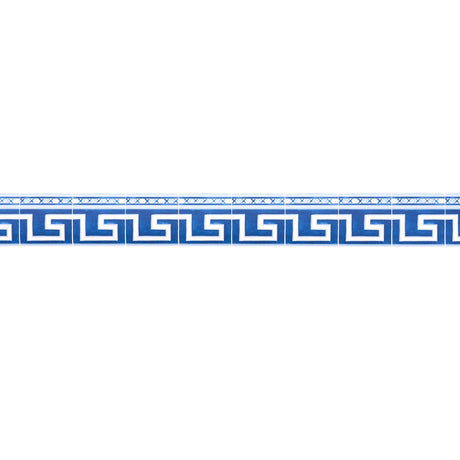 Schumacher Azulejos Border Azure Wallpaper