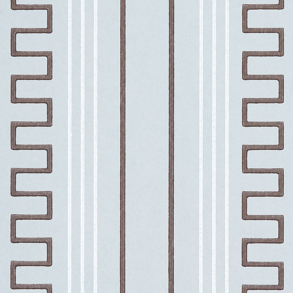 Schumacher Greco Stripe Sky Wallpaper