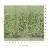 Schumacher Les Oiseaux Panel Set Apple Green Wallpaper - Eade's Wallpaper