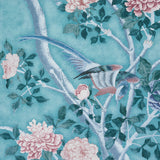 Schumacher Les Oiseaux Panel Set Blue Turquoise Wallpaper - Eade's Wallpaper