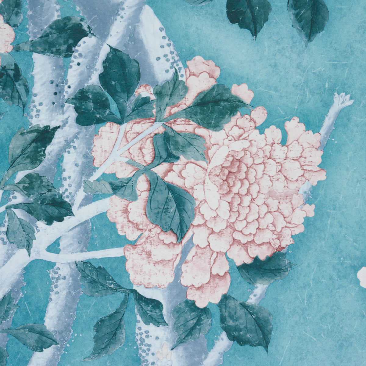 Schumacher Les Oiseaux Panel Set Blue Turquoise Wallpaper - Eade's Wallpaper