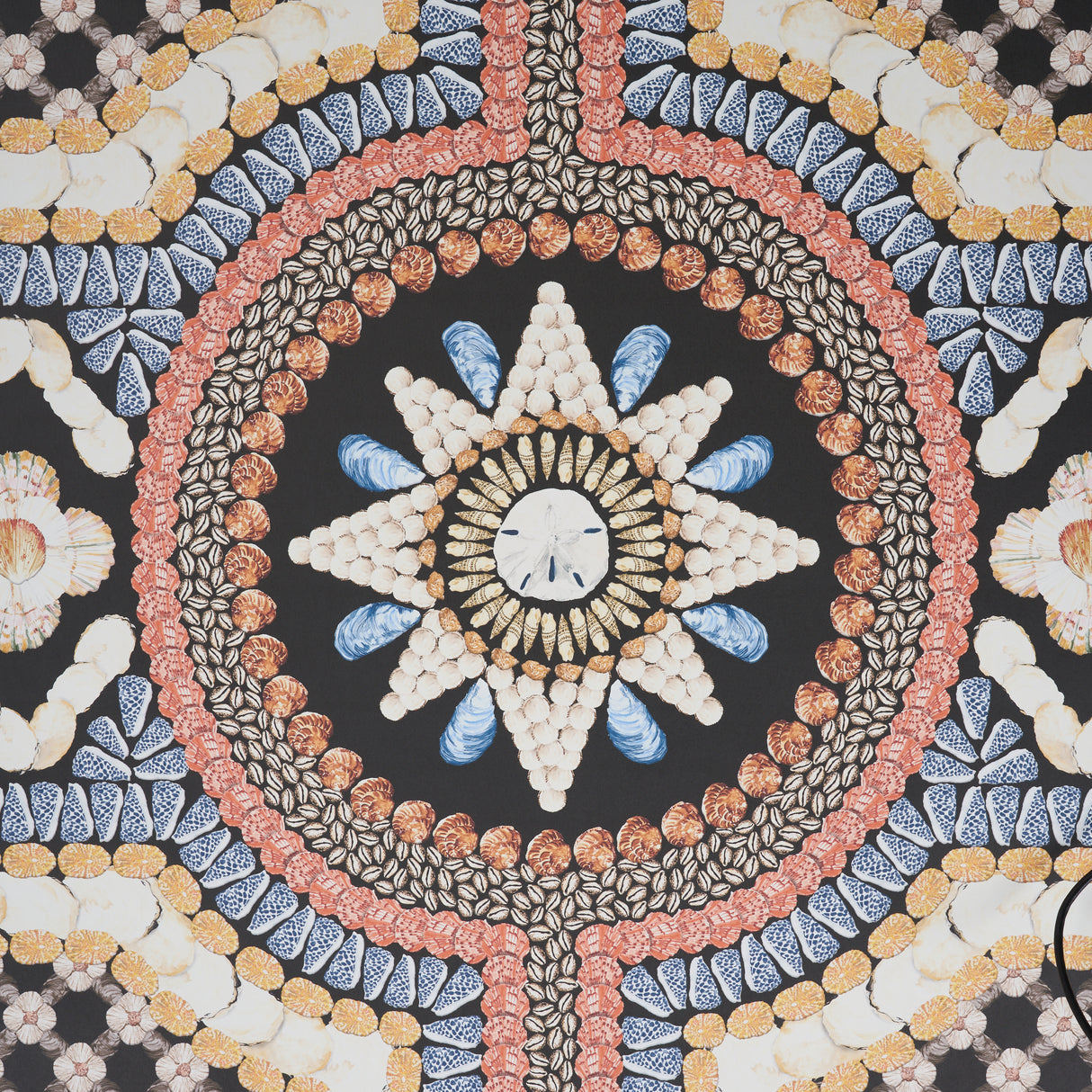 Schumacher Shell Grotto Panel A Onyx Multi Wallpaper - Eade's Wallpaper