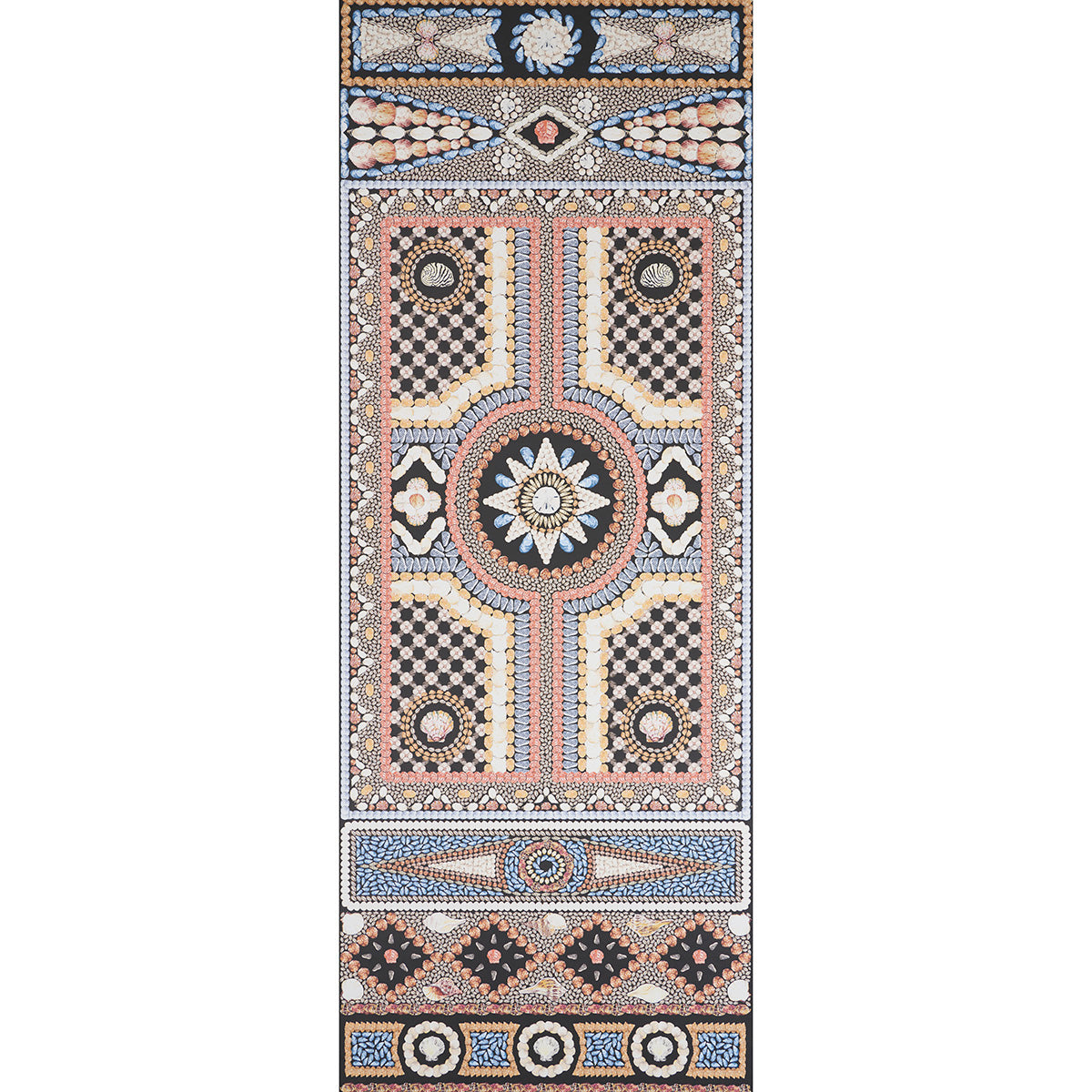 Schumacher Shell Grotto Panel A Onyx Multi Wallpaper - Eade's Wallpaper
