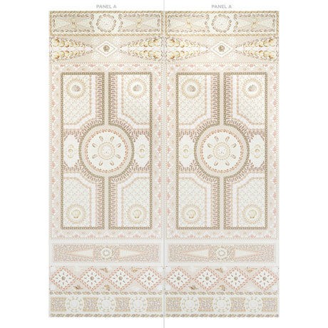 Schumacher Shell Grotto Panel A Sand Wallpaper - Eade's Wallpaper