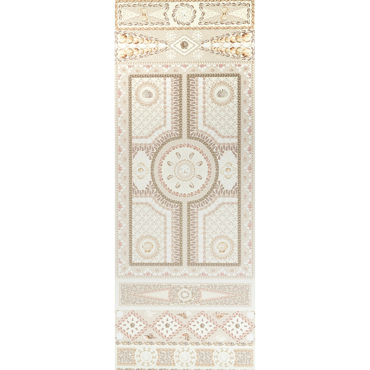 Schumacher Shell Grotto Panel A Sand Wallpaper - Eade's Wallpaper