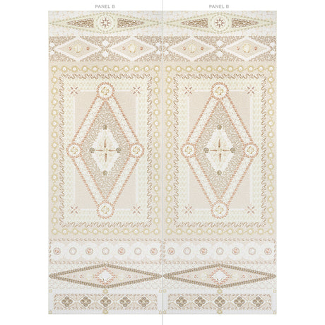 Schumacher Shell Grotto Panel B Sand Wallpaper - Eade's Wallpaper