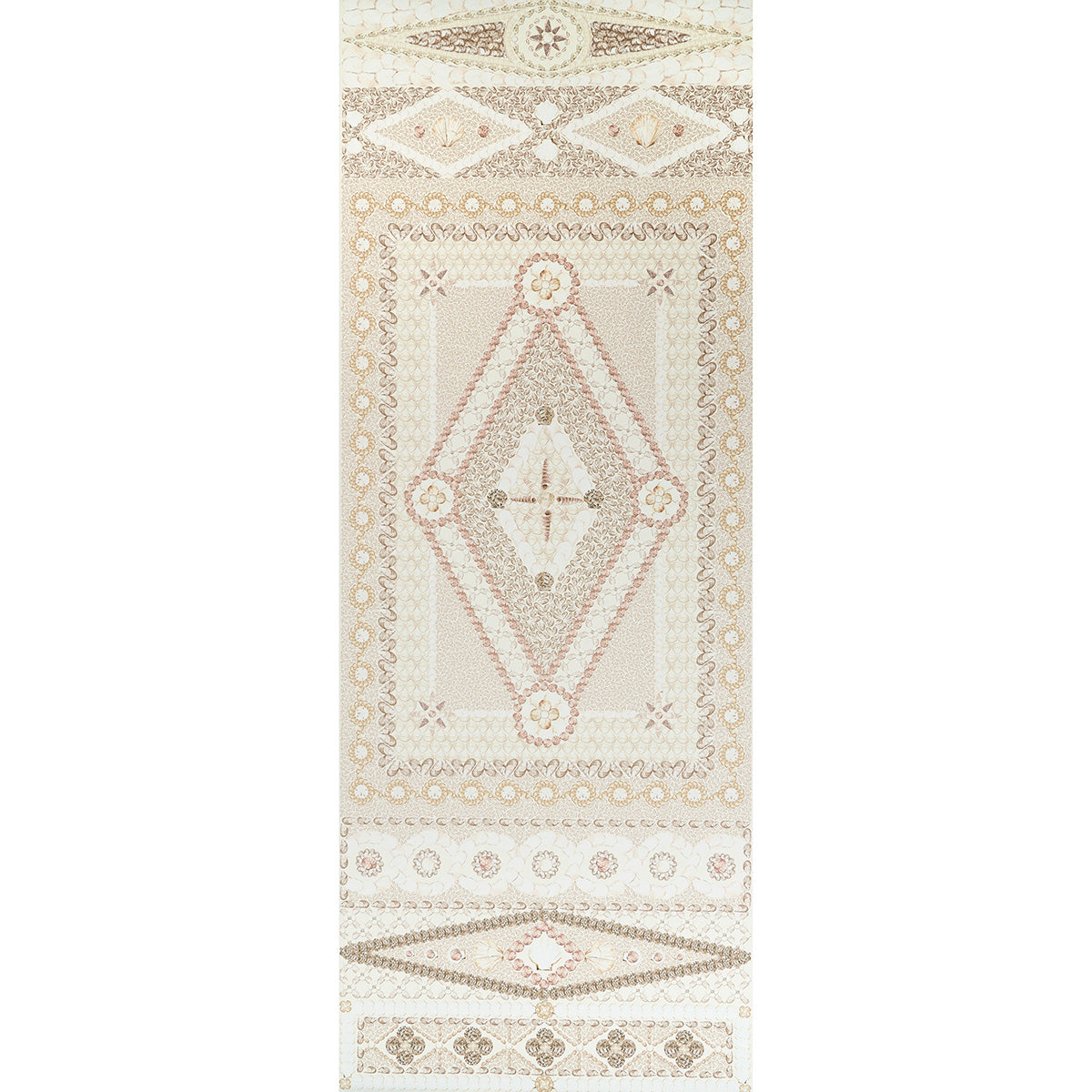 Schumacher Shell Grotto Panel B Sand Wallpaper - Eade's Wallpaper