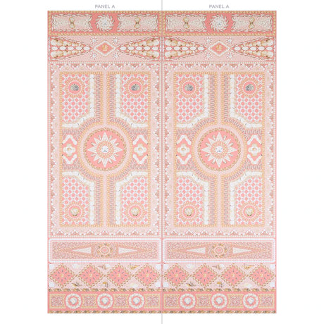 Schumacher Shell Grotto Panel A Coral Wallpaper - Eade's Wallpaper
