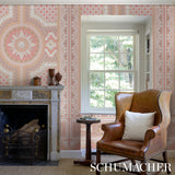Schumacher Shell Grotto Panel A Coral Wallpaper - Eade's Wallpaper