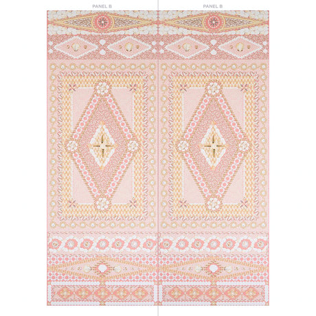Schumacher Shell Grotto Panel B Coral Wallpaper - Eade's Wallpaper