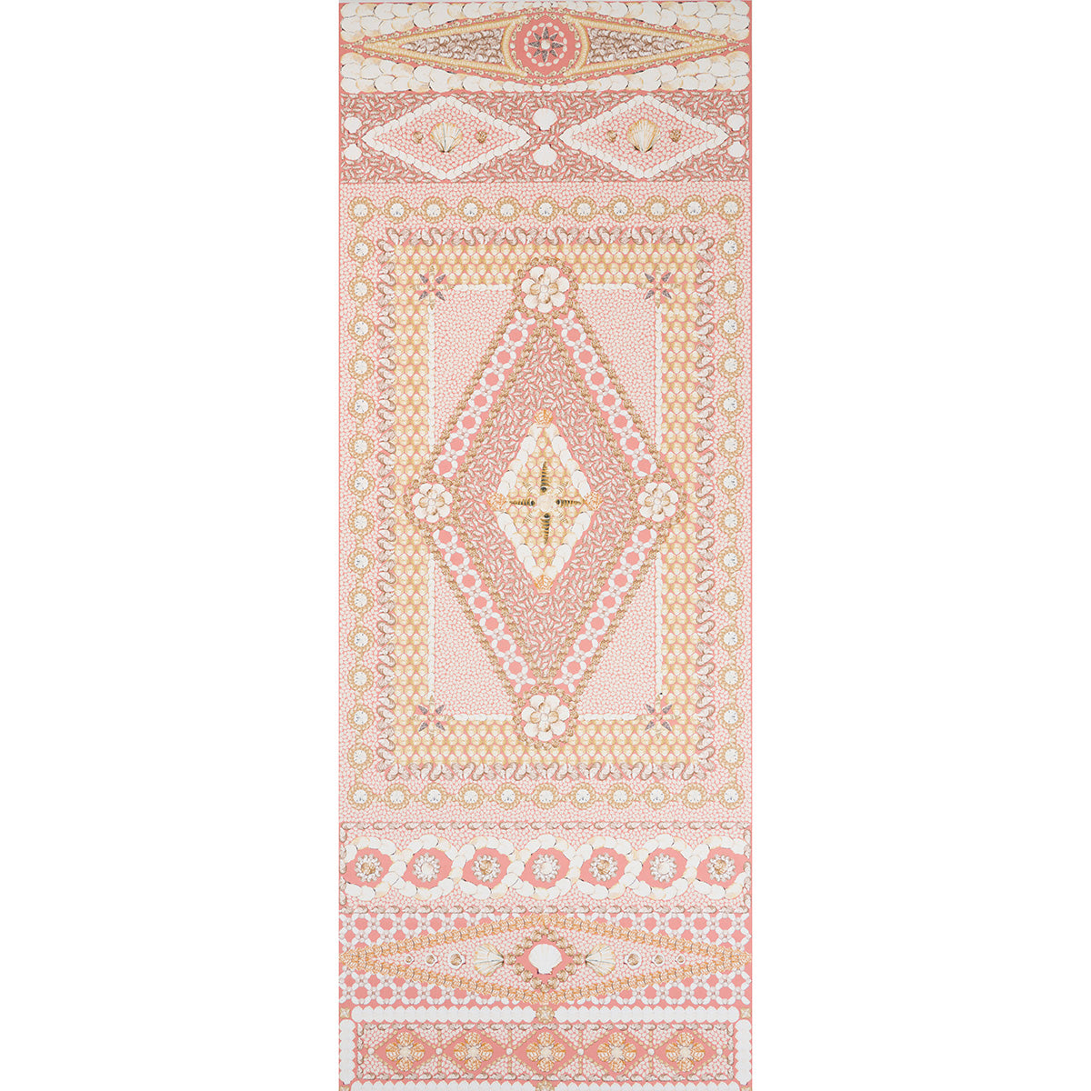 Schumacher Shell Grotto Panel B Coral Wallpaper - Eade's Wallpaper