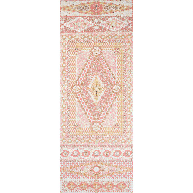 Schumacher Shell Grotto Panel B Coral Wallpaper - Eade's Wallpaper