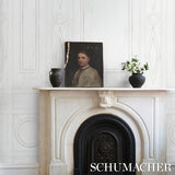 Schumacher Swedish Manor Panel A White Wallpaper - Eade's Wallpaper