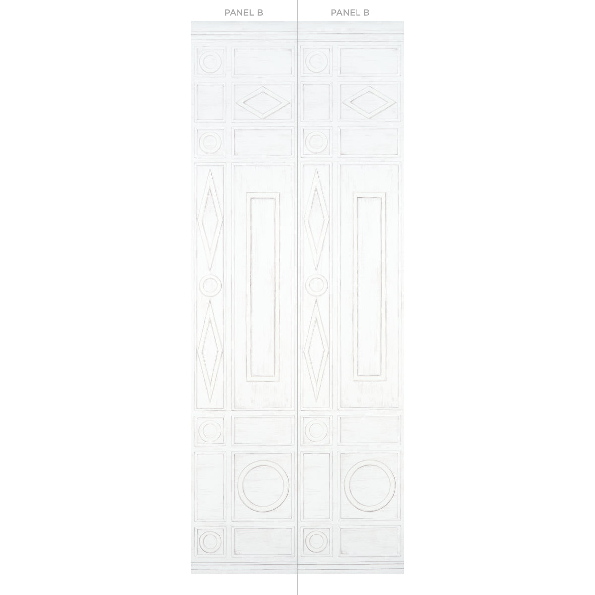 Schumacher Swedish Manor Panel B White Wallpaper - Eade's Wallpaper
