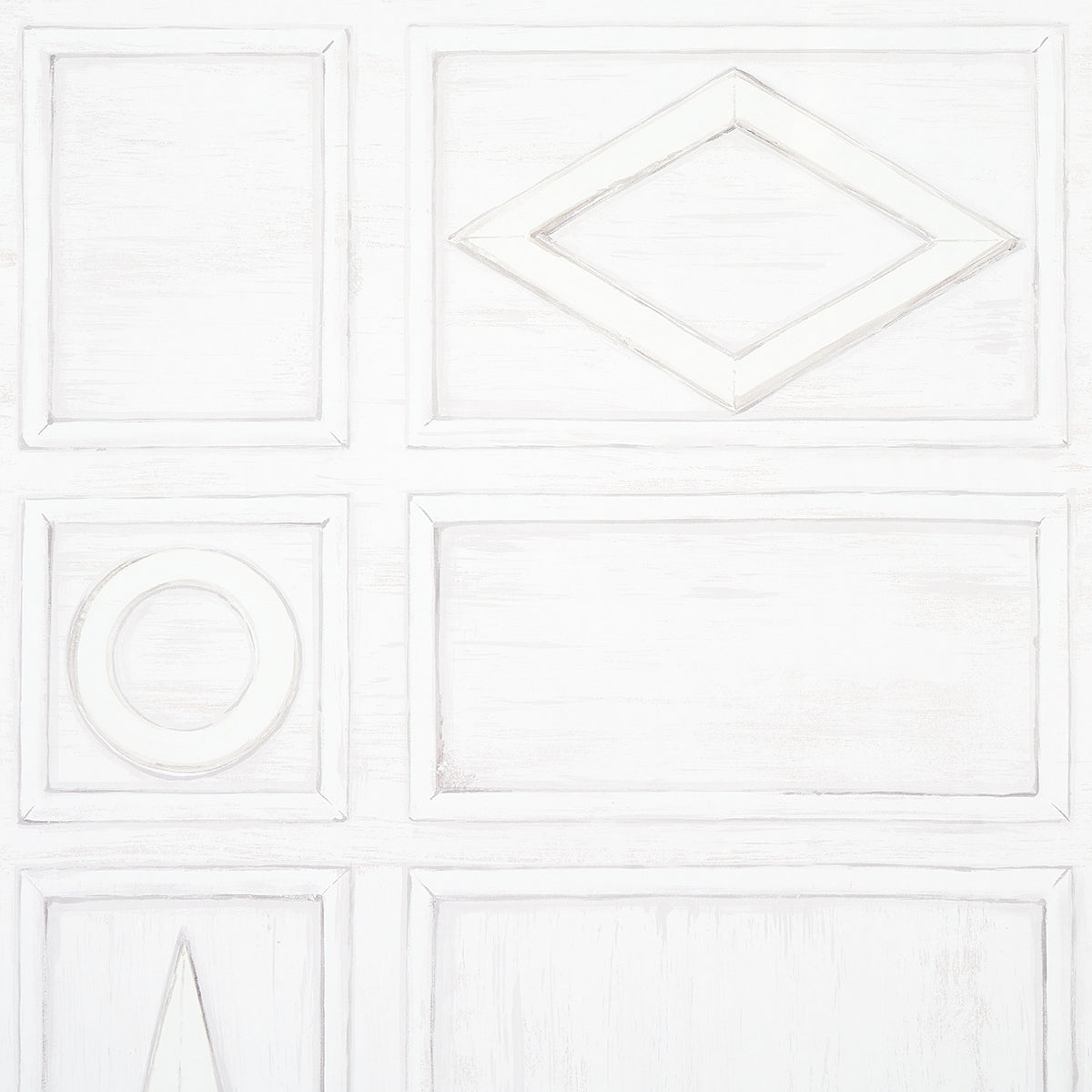 Schumacher Swedish Manor Panel B White Wallpaper - Eade's Wallpaper