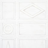Schumacher Swedish Manor Panel B White Wallpaper - Eade's Wallpaper