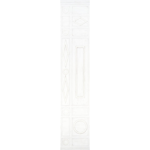 Schumacher Swedish Manor Panel B White Wallpaper - Eade's Wallpaper
