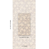 Schumacher Kantha Embroidered Flower Sisal Carbon Wallpaper