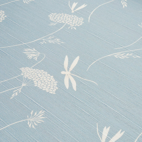 Schumacher 5015191 LA LIBELLULE SILK in CIEL Wallpaper - TEX