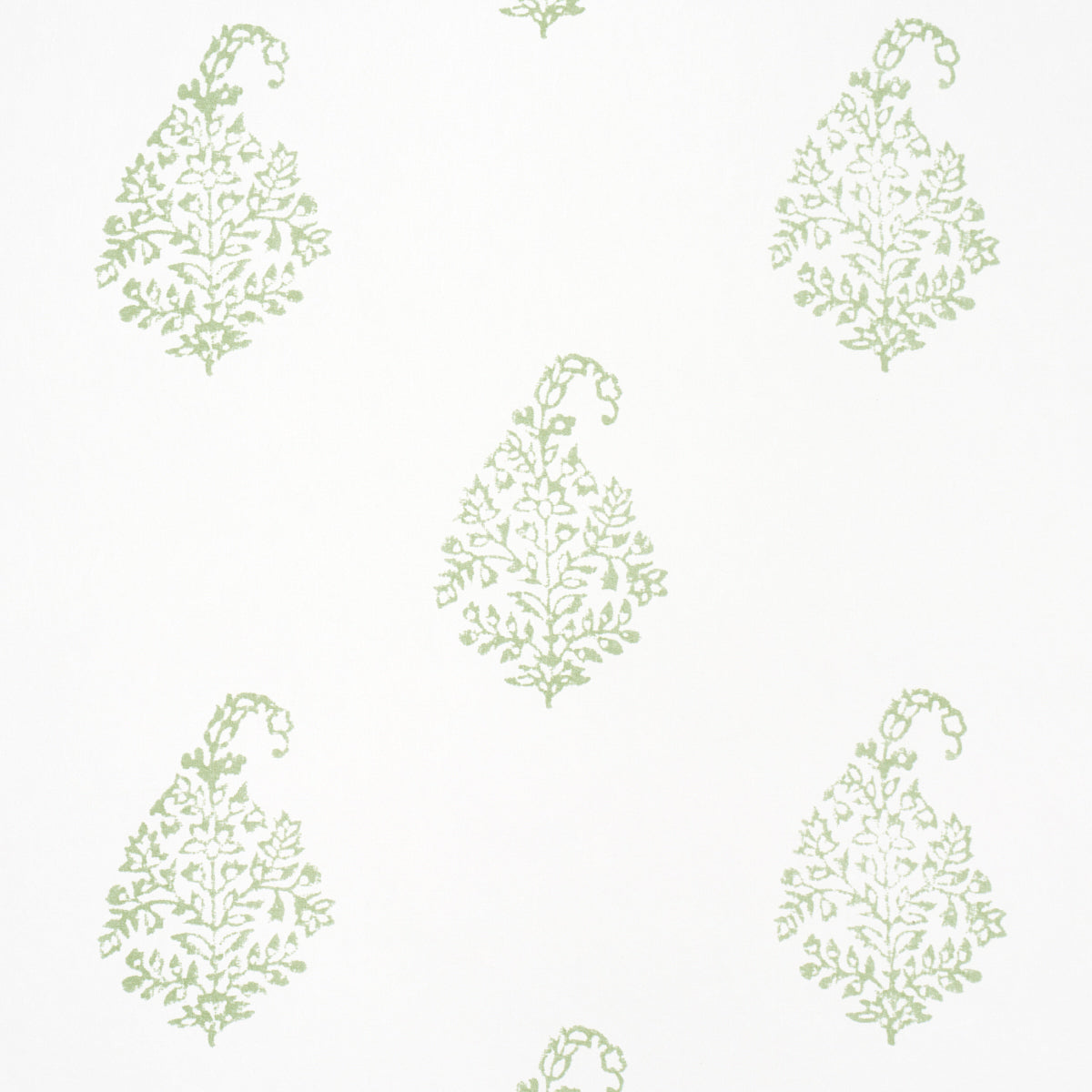 Schumacher Kerala Paisley Ii Leaf Wallpaper
