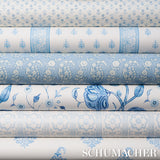 Schumacher Kerala Paisley Ii Blue Wallpaper