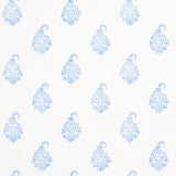 Schumacher Kerala Paisley Ii Blue Wallpaper