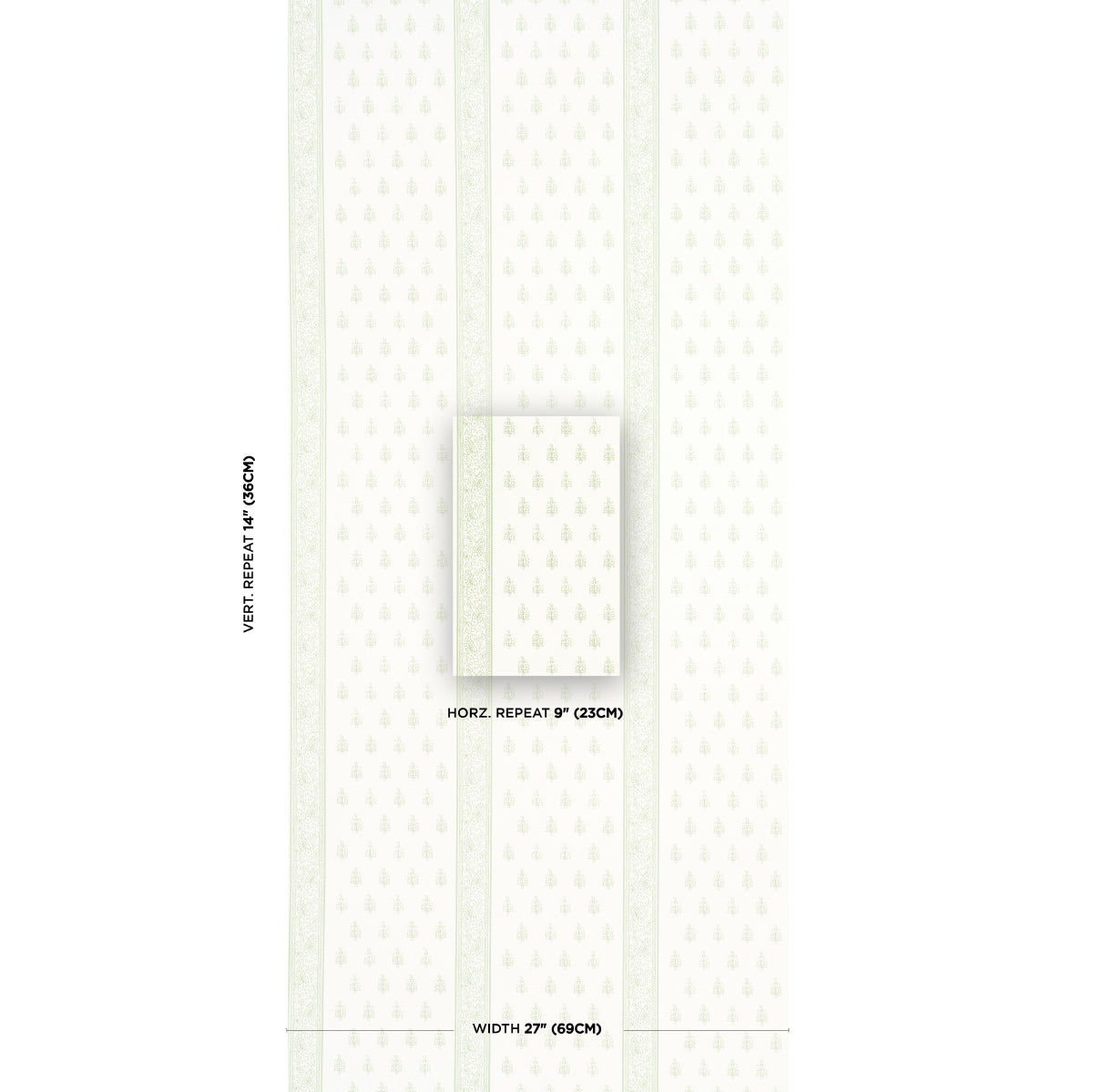 Schumacher Katsura Stripe Ii Leaf Wallpaper