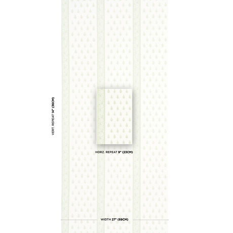 Schumacher Katsura Stripe Ii Leaf Wallpaper