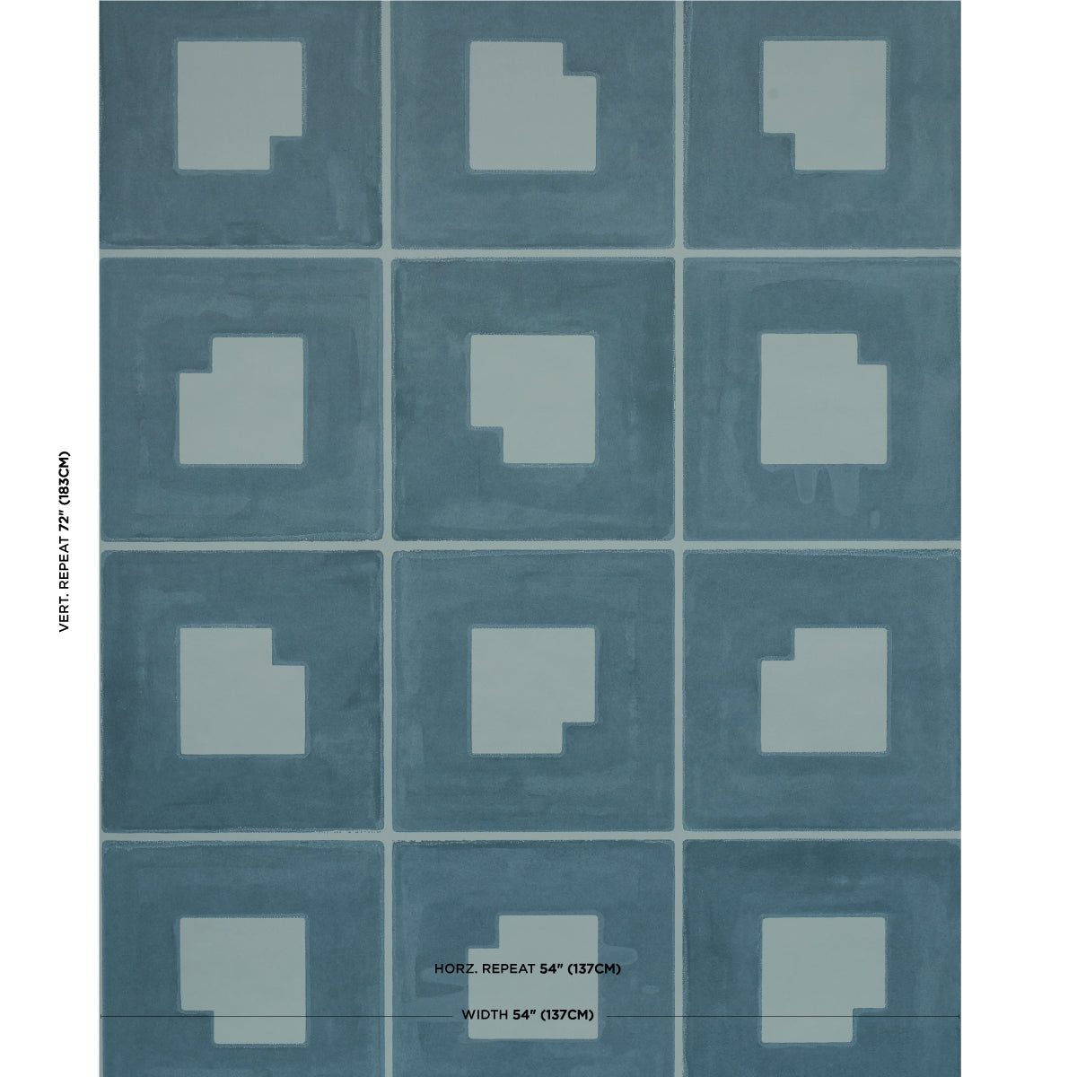 Schumacher Palindrome Teal Wallpaper - Eade's Wallpaper