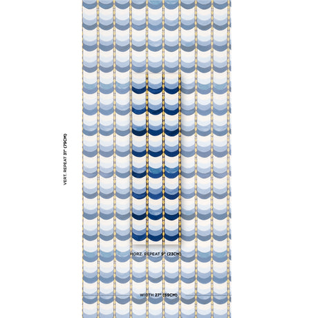 Schumacher Sintra Blue Wallpaper - Eade's Wallpaper
