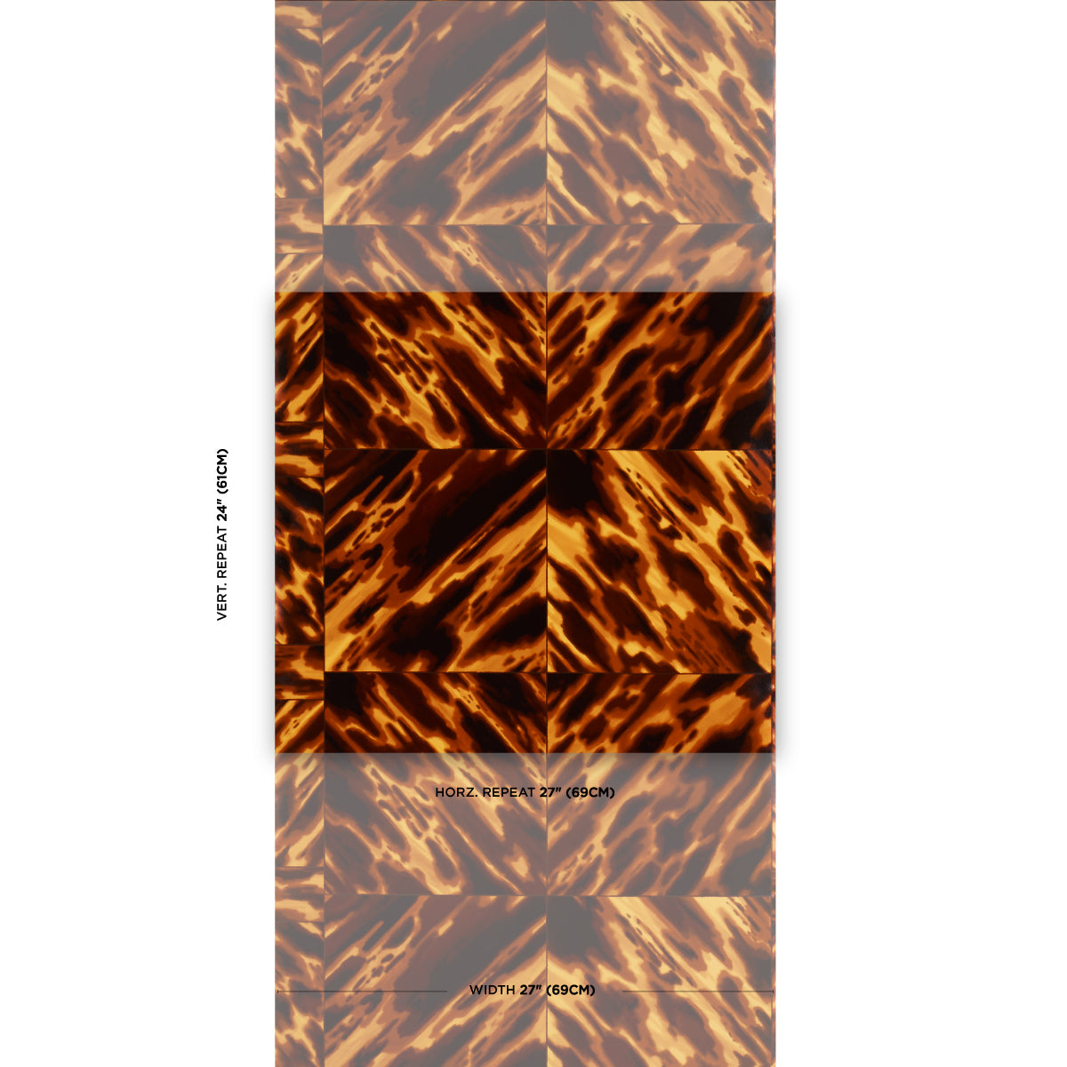 Schumacher Tortoise Shell Natural Wallpaper - Eade's Wallpaper
