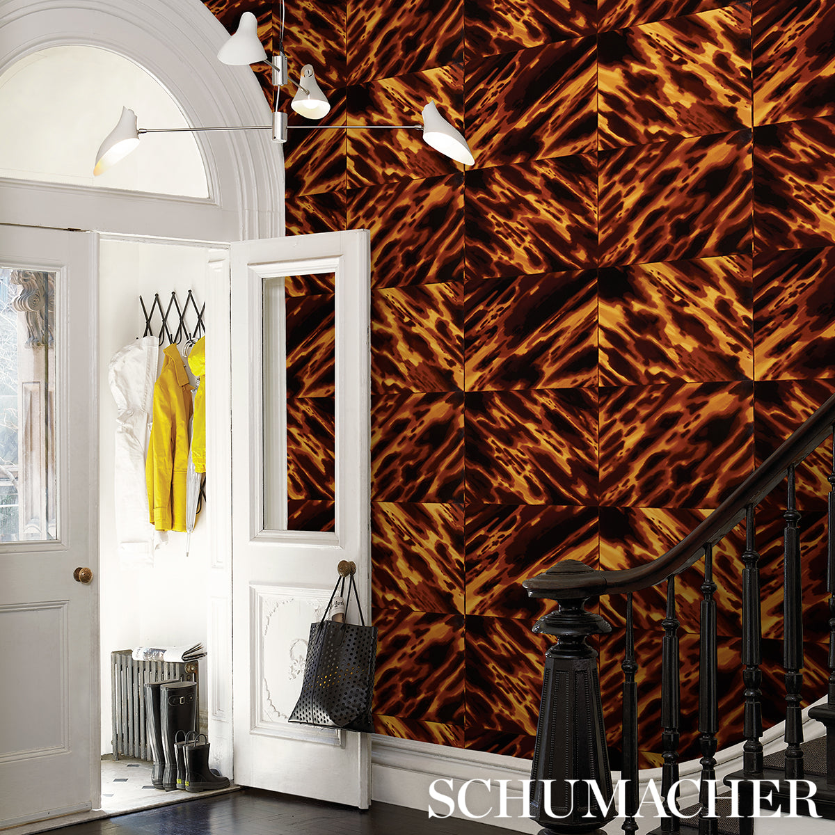 Schumacher Tortoise Shell Natural Wallpaper - Eade's Wallpaper
