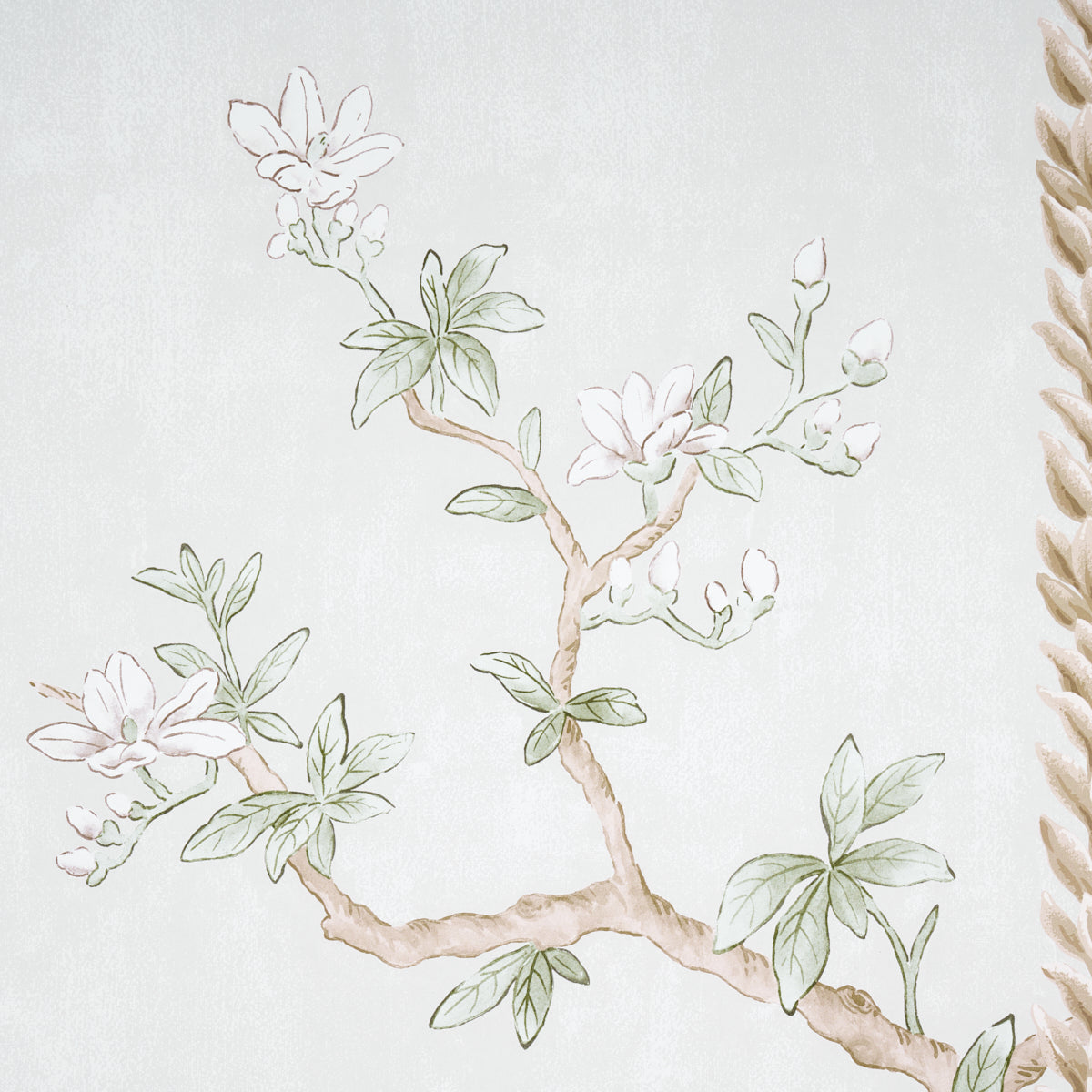 Schumacher Victoria Panel Set Stone Wallpaper