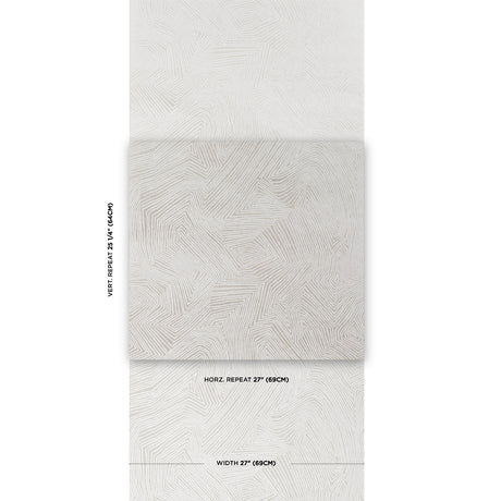 Schumacher Labyrinth Grand Soft Silver Wallpaper