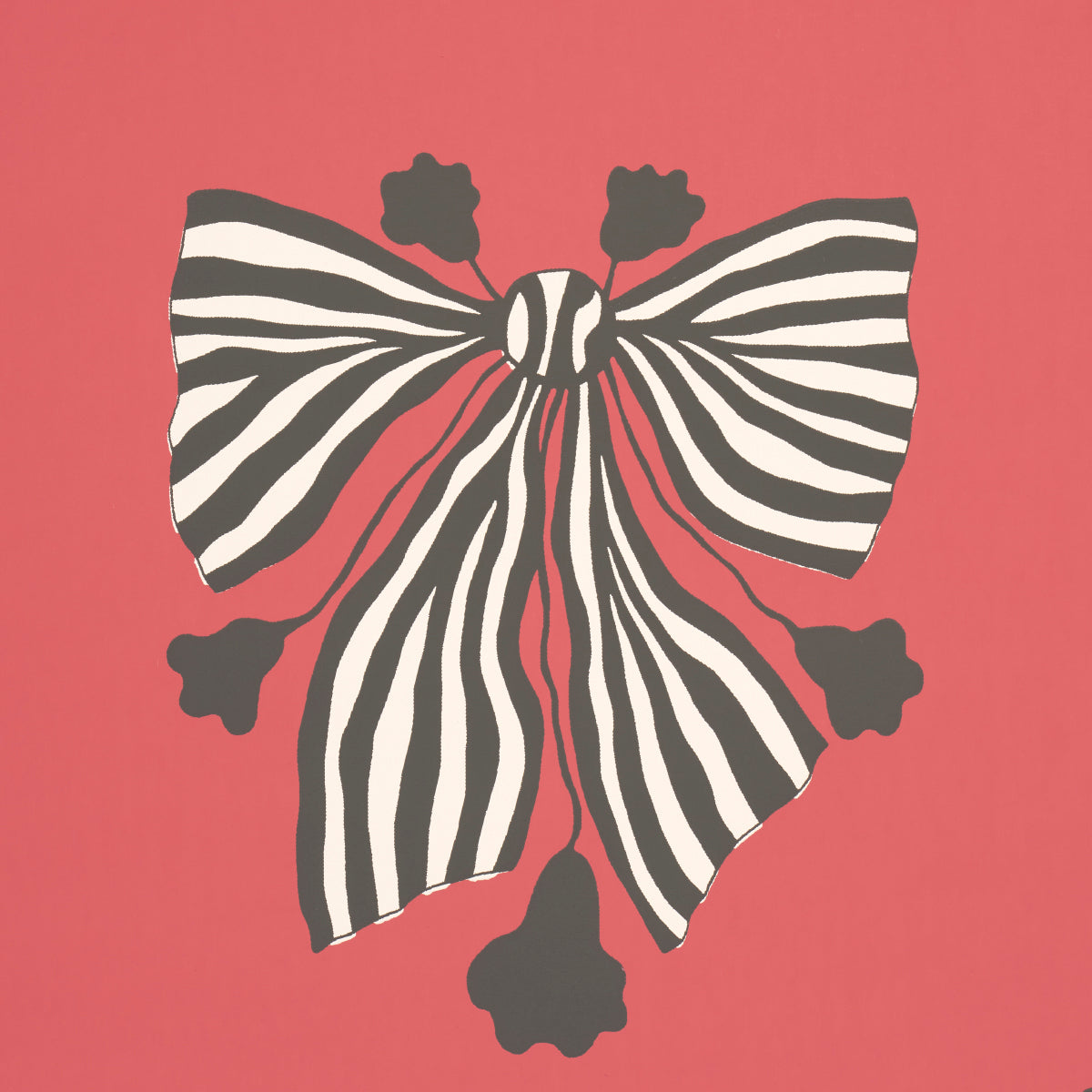 Schumacher Bow-Wow-Wow Red Wallpaper