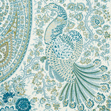 Schumacher Colmery Paisley Panel Set Peacock Wallpaper