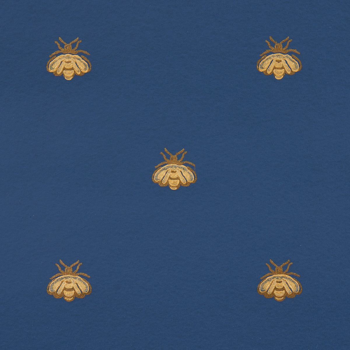 Schumacher Hubert'S Bees Midnight & Gold Wallpaper