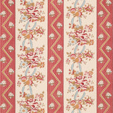 Schumacher Sylvain Floral Stripe Rouge Wallpaper - Eade's Wallpaper