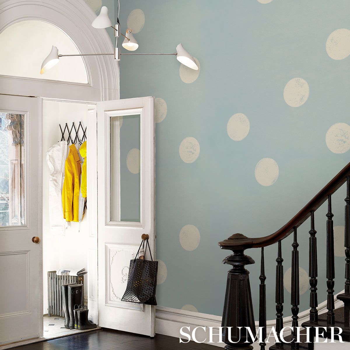 Schumacher Monte Carlo Soft Blue Wallpaper - Eade's Wallpaper