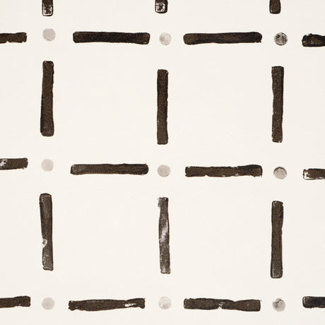 Schumacher 5015610 DRIFTING GRID in BLACK Wallpaper - CAROLI