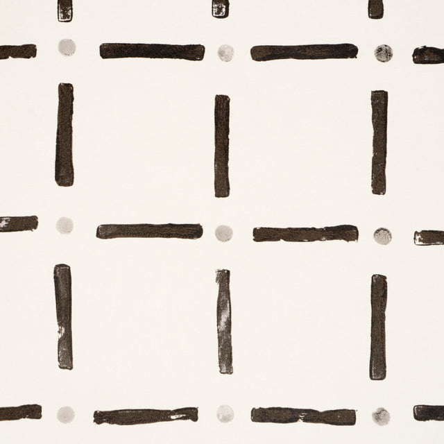 Schumacher 5015610 DRIFTING GRID in BLACK Wallpaper - CAROLI