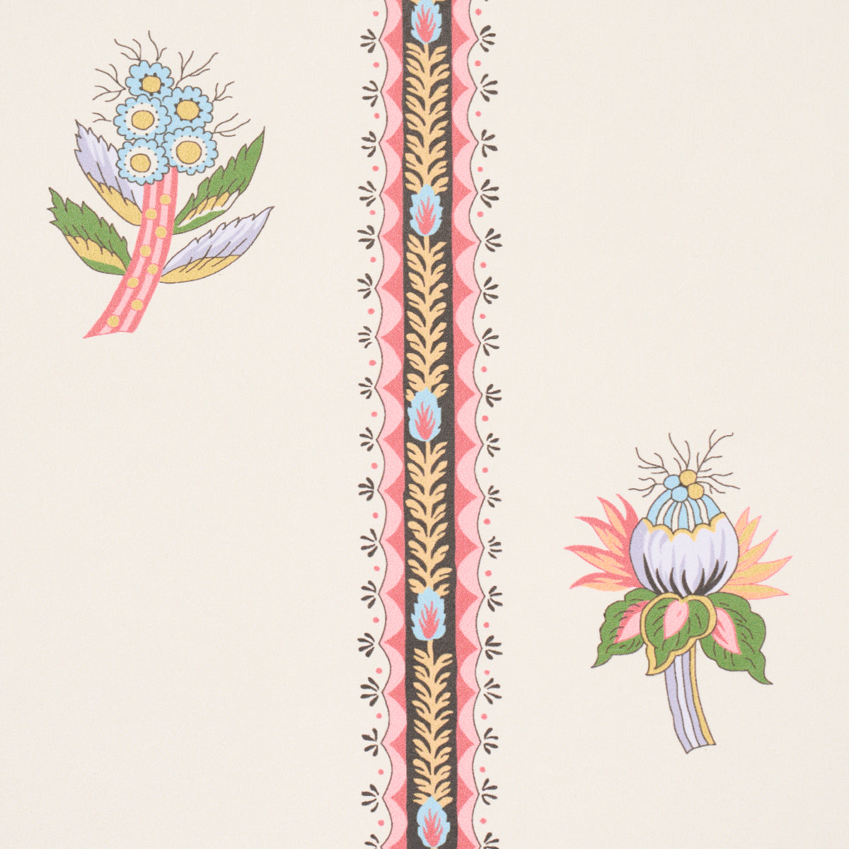 Schumacher Les Fleurs Exotiques Antique Rose Wallpaper - Eade's Wallpaper