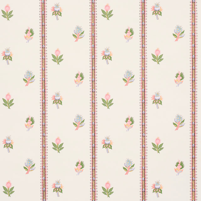 Schumacher Les Fleurs Exotiques Antique Rose Wallpaper - Eade's Wallpaper