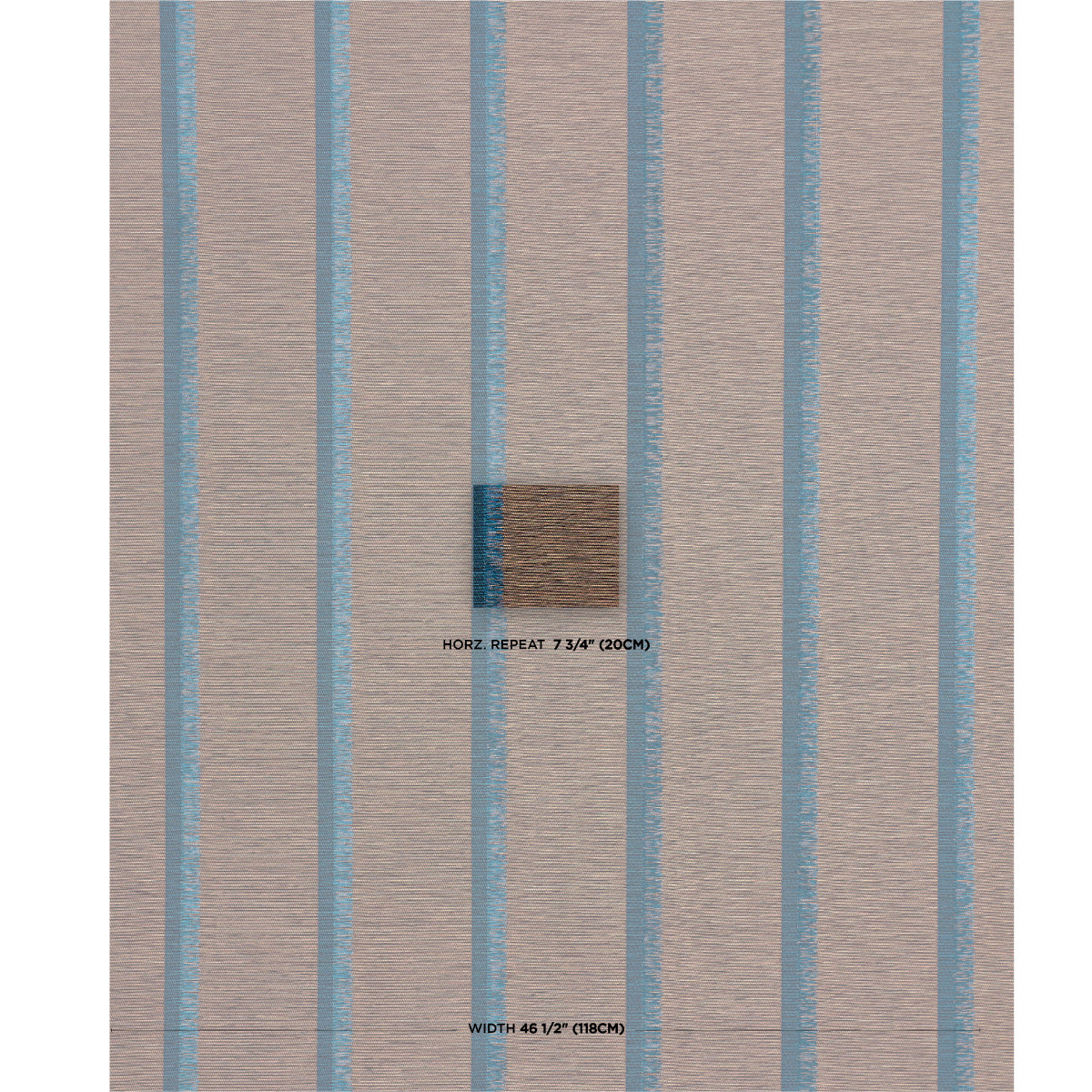 Schumacher Axel Fringe Wallcovering Peacock/Brown Wallpaper