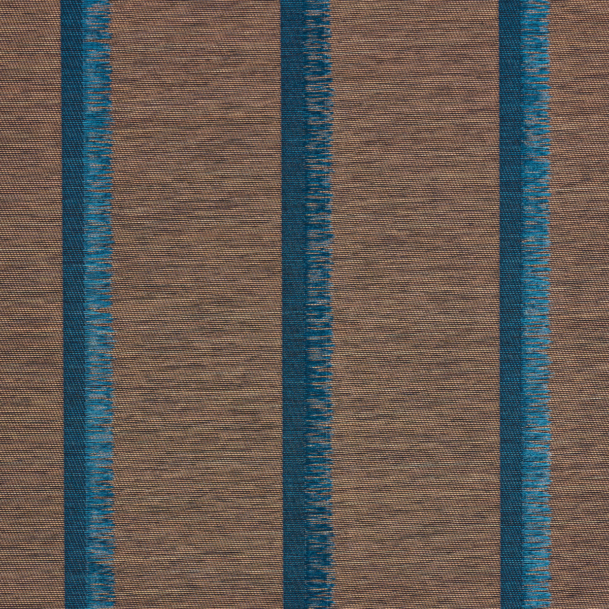 Schumacher Axel Fringe Wallcovering Peacock/Brown Wallpaper